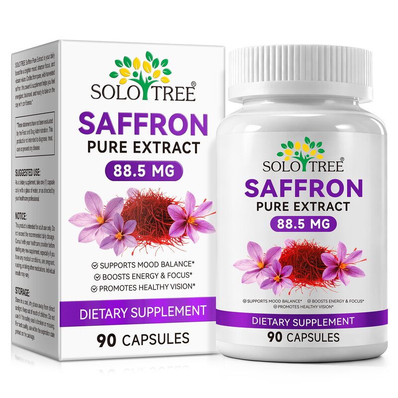 Capsule Manufacturer - SOLOTREE Saffron 90P Wild Harvested Mood Energy Eye