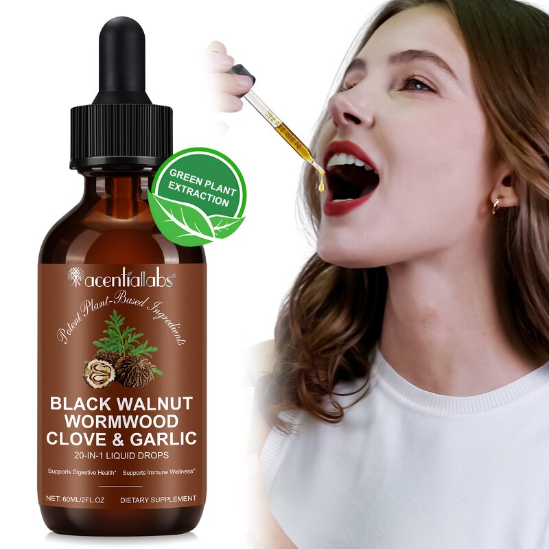 Liquid Drop Manufacturer - Acentialabs 60ml Black Walnut Wormwood 20in1 Digestive