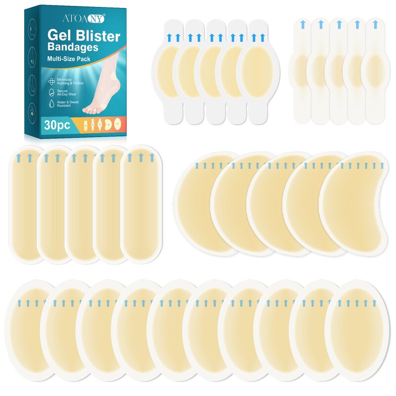 Foot Pad Manufacturer - ATOANY 30 Count Hydrocolloid Blister Bandages Heels Toes