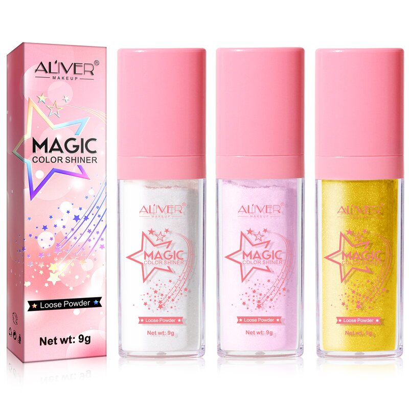 Highlighter Powder - High-gloss Glitter Shimmer Blush Face Body Makeup Powder