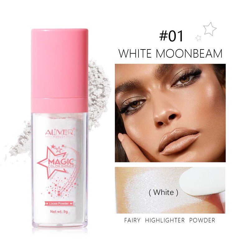 Highlighter Powder - High-gloss Glitter Shimmer Blush Face Body Makeup Powder