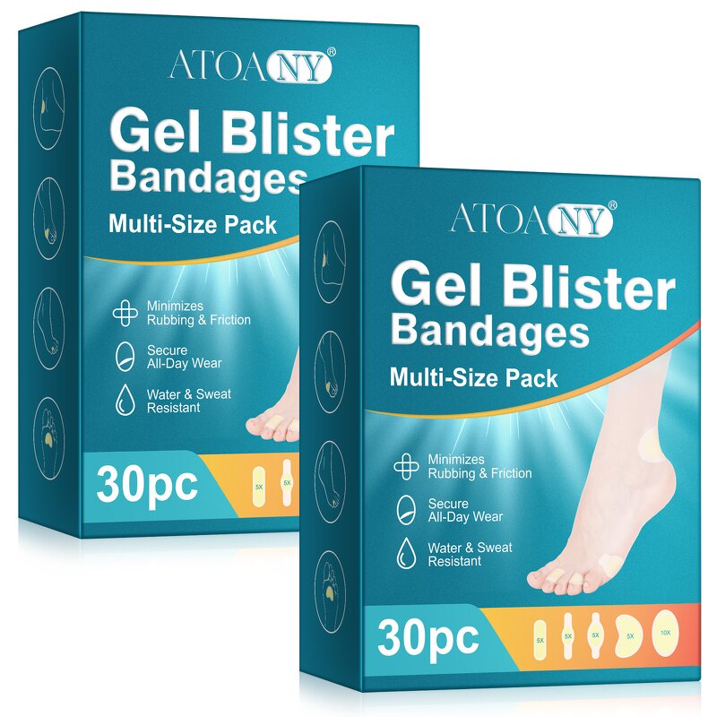 Foot Pad Manufacturer - ATOANY 30 Count Hydrocolloid Blister Bandages Heels Toes