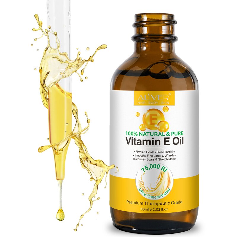 Vitamin E Oil - ALIVER 60ml Organic 100% Pure Face Body Moisturizing Serum
