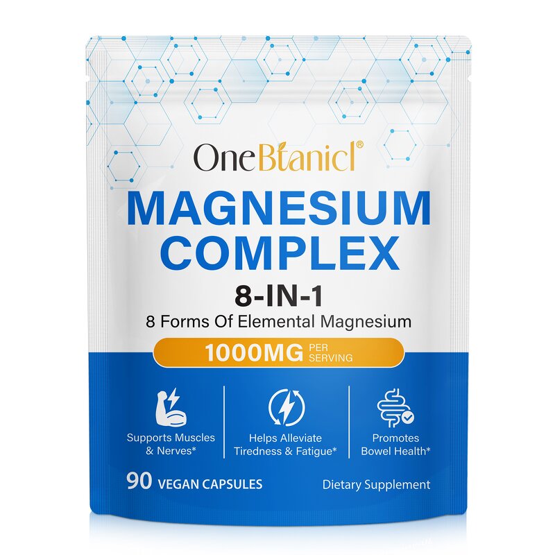 Capsule Manufacturer - OneBtanicl Magnesium 8-IN-1 1000mg Sleep Energy Muscle
