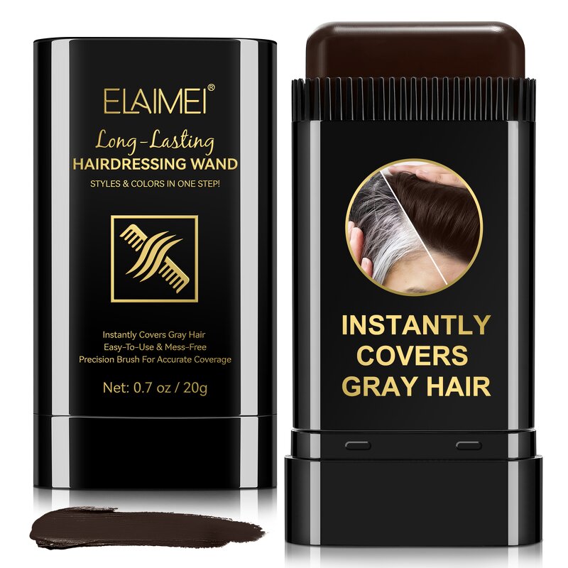 Hair Dye Stick - ELAIMEI 3 Colors Private Label Waterproof Sweat Proof Comb Wand