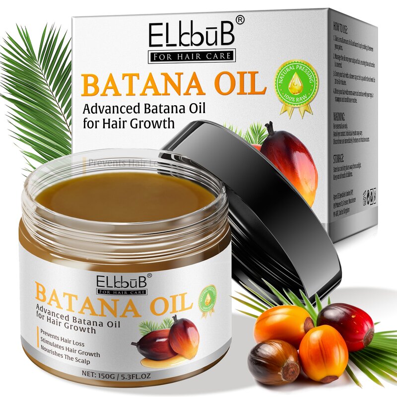 Batana Oil - ELbbuB 100% Pure Honduras Anti Hair Loss Thickness Men Women