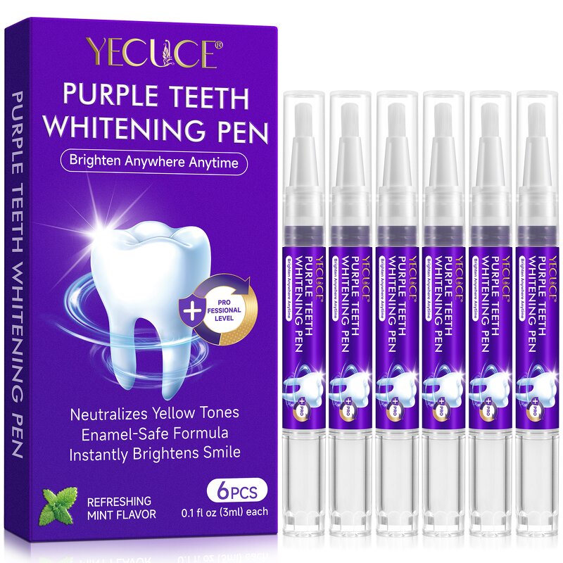 Teeth Whitening Pen - YECUCE 6PCS Mint Professional Stain Remover Home Use