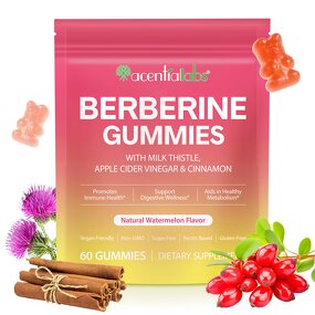 Gummy Manufacturer - Acentiallabs Berberine 60pcs Sugar Free ACV Cinnamon