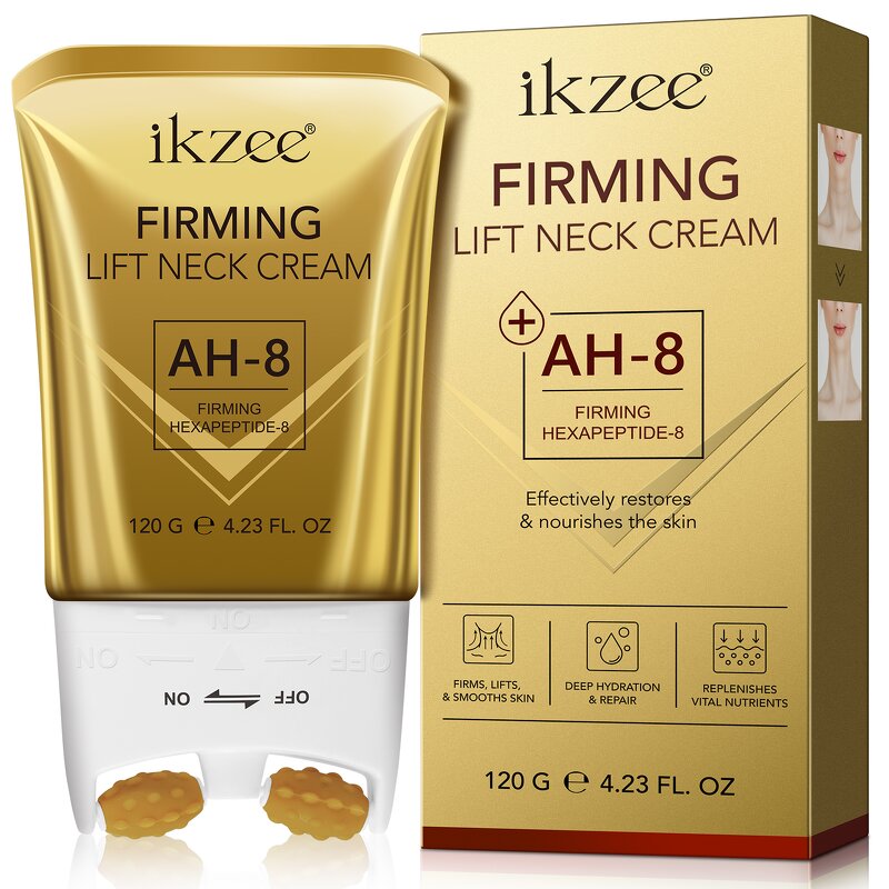 Neck Cream Manufacturer - Ikzee AH-8 120g Roller Peptide Firming Lifting Hydrating
