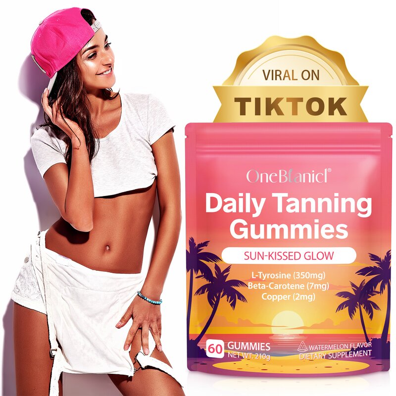 Gummy Manufacturer - OneBtanicl Tanning Glow Sun Kissed Indoor Outdoor Booster