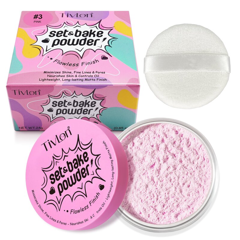 Loose Powder - Tivlon 3 Colors Wholesale Baking Setting Makeup Powder Puff