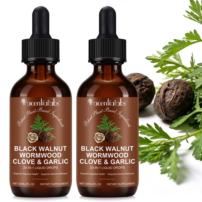 Liquid Drop Manufacturer - Acentialabs 60ml Black Walnut Wormwood 20in1 Digestive