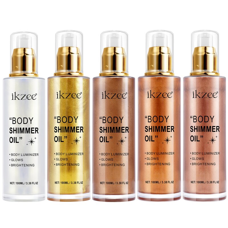 Body Oil Manufacturer - IKZEE 100ML Rose Gold Private Label Shimmer Glow Face