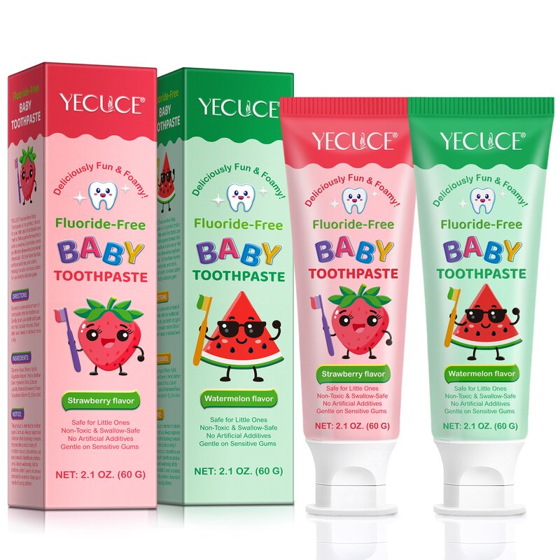 Toothpaste Manufacturer - YECUCE Kids 60g Strawberry Watermelon Safe to Swallow Baby Care
