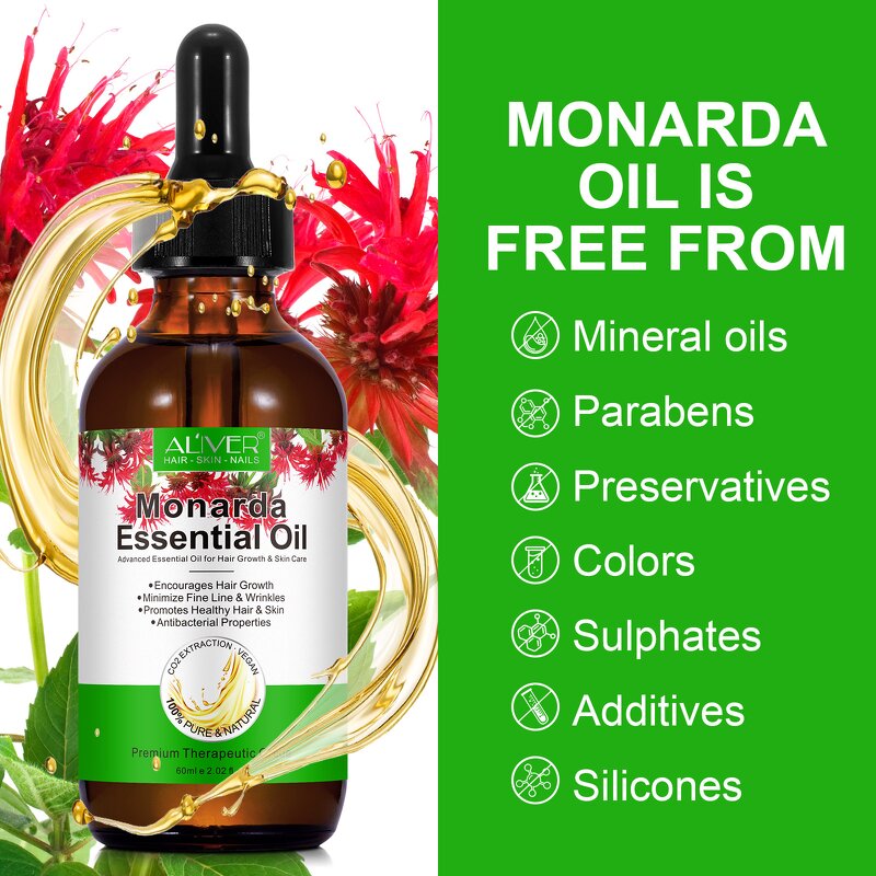 Moringa Oil - ALIVER Organic Cold-Pressed Anti-Aging Face Hair Body Moisturizer