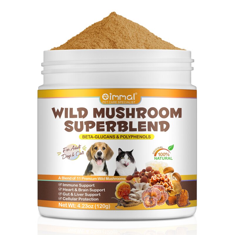 Pet Supplement - OIMMAI 120g Organic Mushroom Extract Immune Dogs Cats