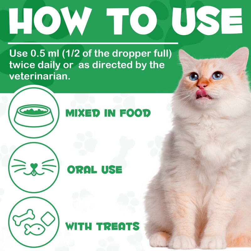 Pet Supplement - 60ml Natural Kidney Health Urination Immunity Support Dog