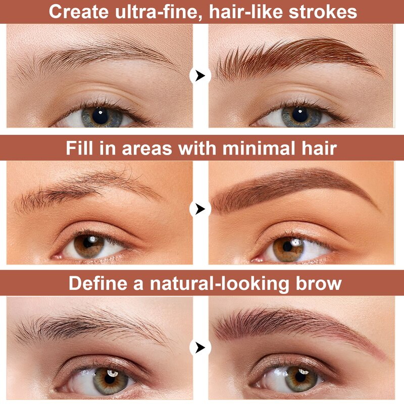 Eyebrow Pen - 3D 4-Fork-Tip Magical Microblading Waterproof Long-Lasting