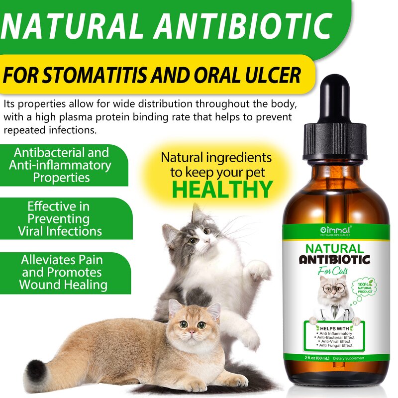 Pet Supplement - Oimmal 60ml Natural Antibiotic Anti Bacterial Inflammatory Cat