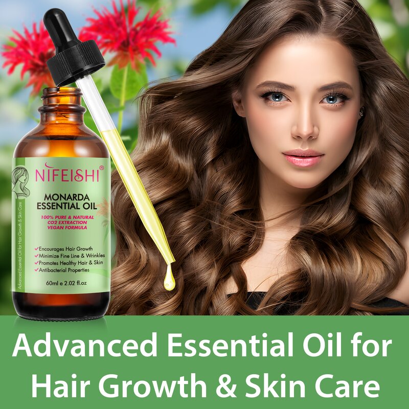 Essential Oil - Aliver 60ml Monarda Nourishing Shine Hair Growth Treatment