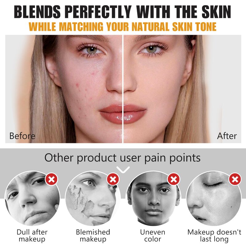 Foundation Manufacturer - Aliver 30ml Color Changing Flawless Full Coverage Liquid