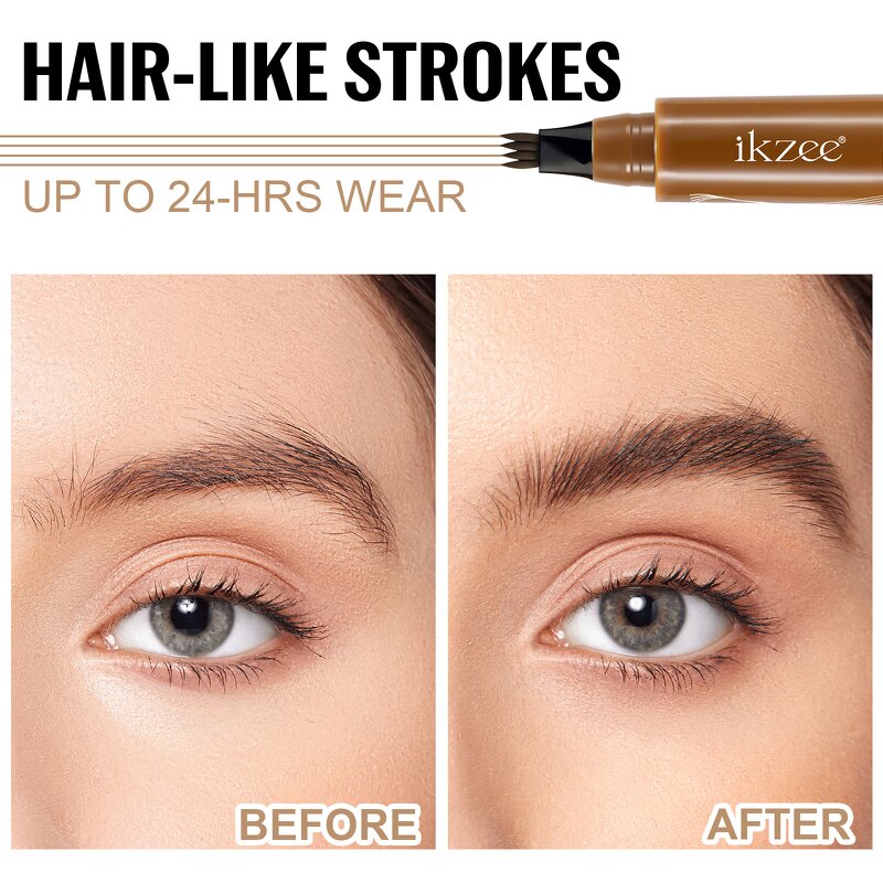 Eyebrow Pen - Ikzee Microblading Waterproof Sweatproof Natural Hair-Like Brows
