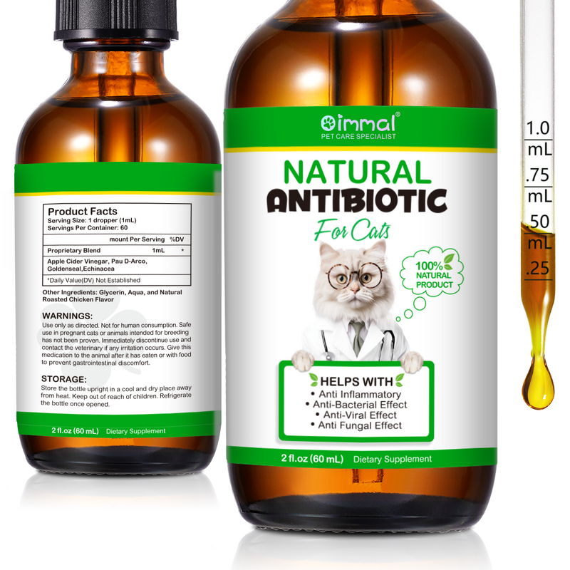 Pet Supplement - Oimmal 60ml Natural Antibiotic Anti Bacterial Inflammatory Cat