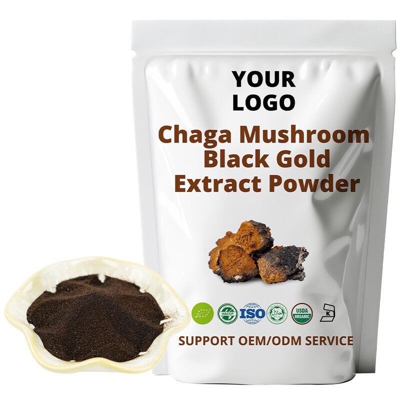 Chaga Mushroom Extract - 30% Polysaccharide 1% Triterpene ISO Certified Bottle Organic