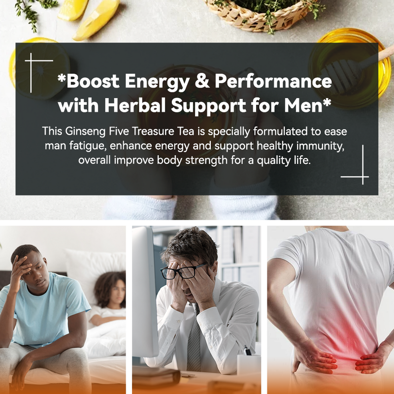 Men's Energy Tea Manufacturer - Organic Wolfberry Ginseng Maca Libido Booster