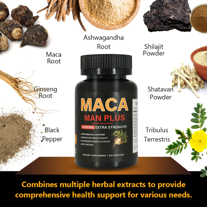 Maca Capsules Manufacturer - Organic Black for Men Energy & Bed Performance