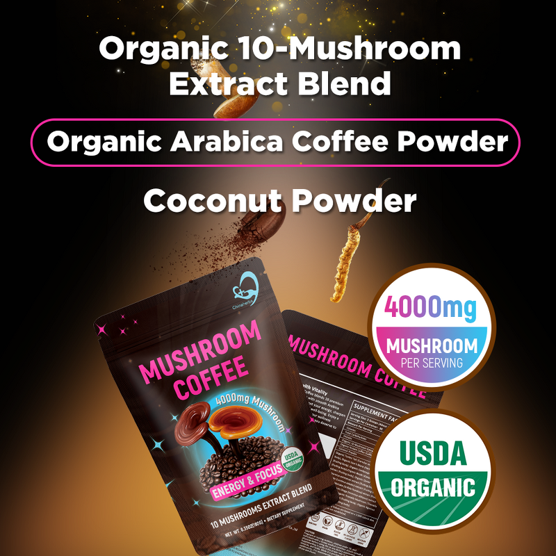 Mushroom Coffee Manufacturer - Organic Instant for Mind & Brain Health
