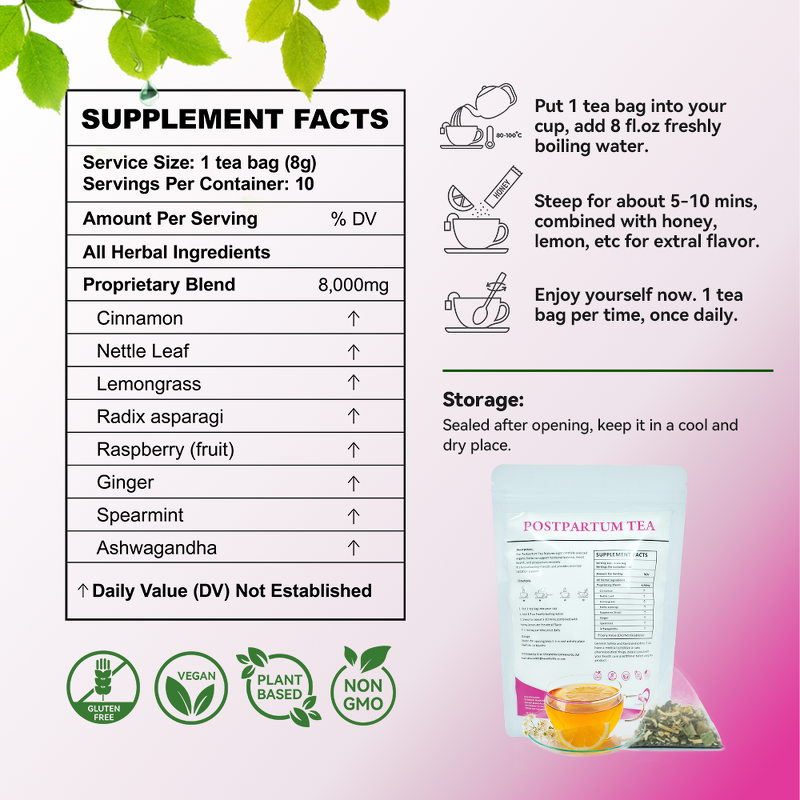 Raspberry Leaf Tea Manufacturer - Herbal Tea for Labor & Postpartum, Private Label