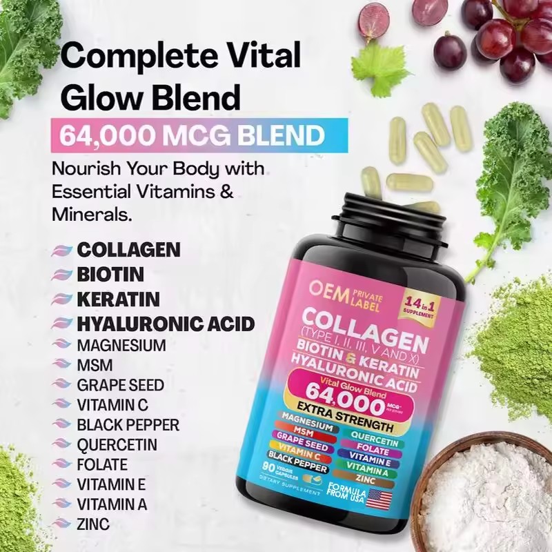 Hair Growth Capsules Manufacturer - Hot Selling Vegan Biotin Vitamin