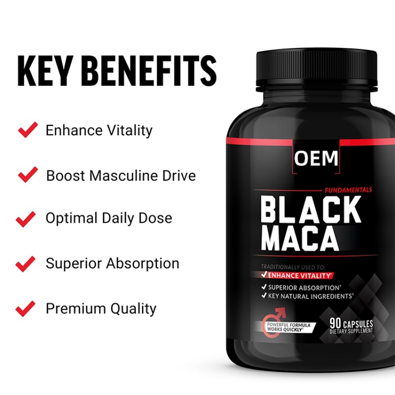 Vegan Herbal Supplement Supplier - Black Maca Root Energy Endurance