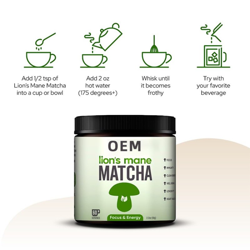 Organic Reishi Spore Powder Manufacturer - Private Label Coffee Matcha