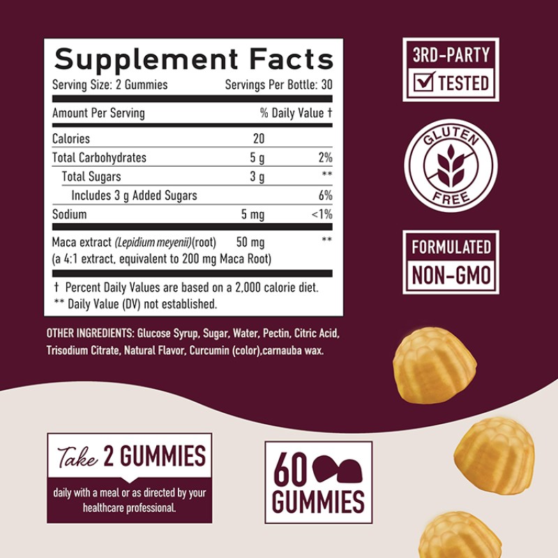 Vegan Maca Root Gummies Manufacturer - HALAL BBL Booty Enhancement