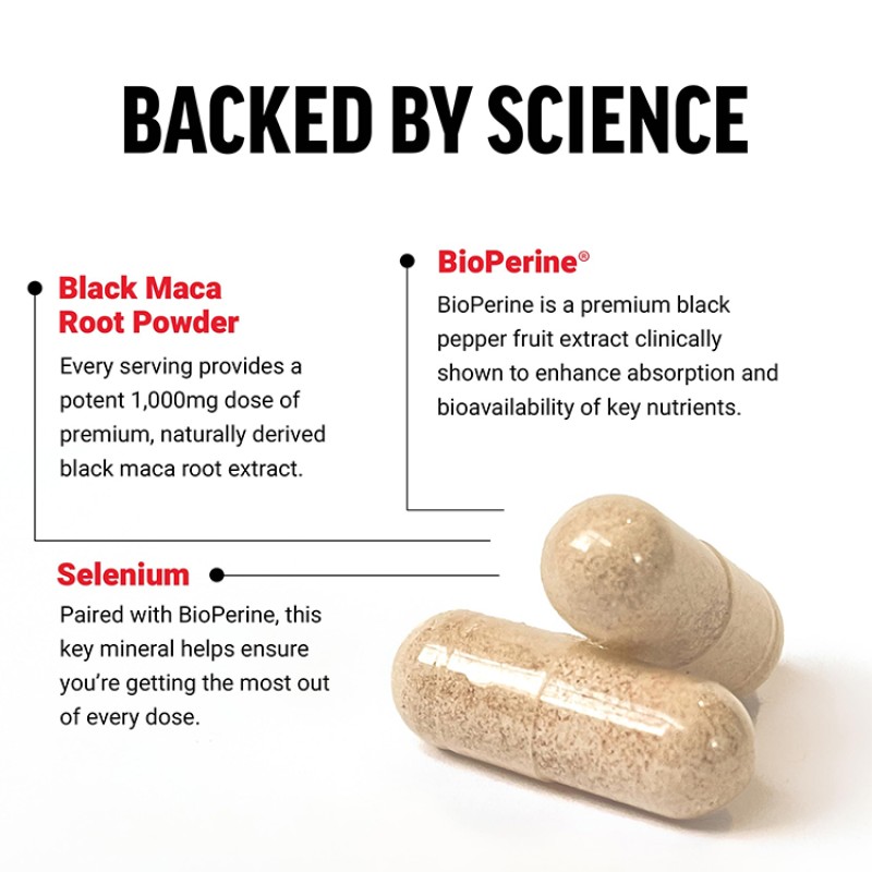 Black Maca Root Capsules Supplier - Private Label Custom Formula