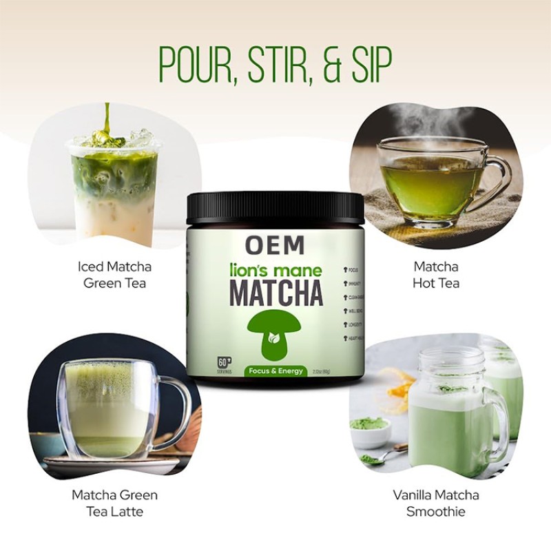 Organic Reishi Spore Powder Manufacturer - Private Label Coffee Matcha