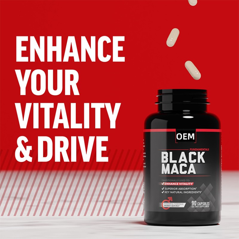 Vegan Herbal Supplement Supplier - Black Maca Root Energy Endurance