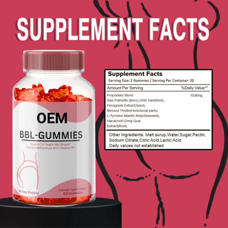 Multivitamin Booty Enhancement Gummies Factory - OEM Women's BBL