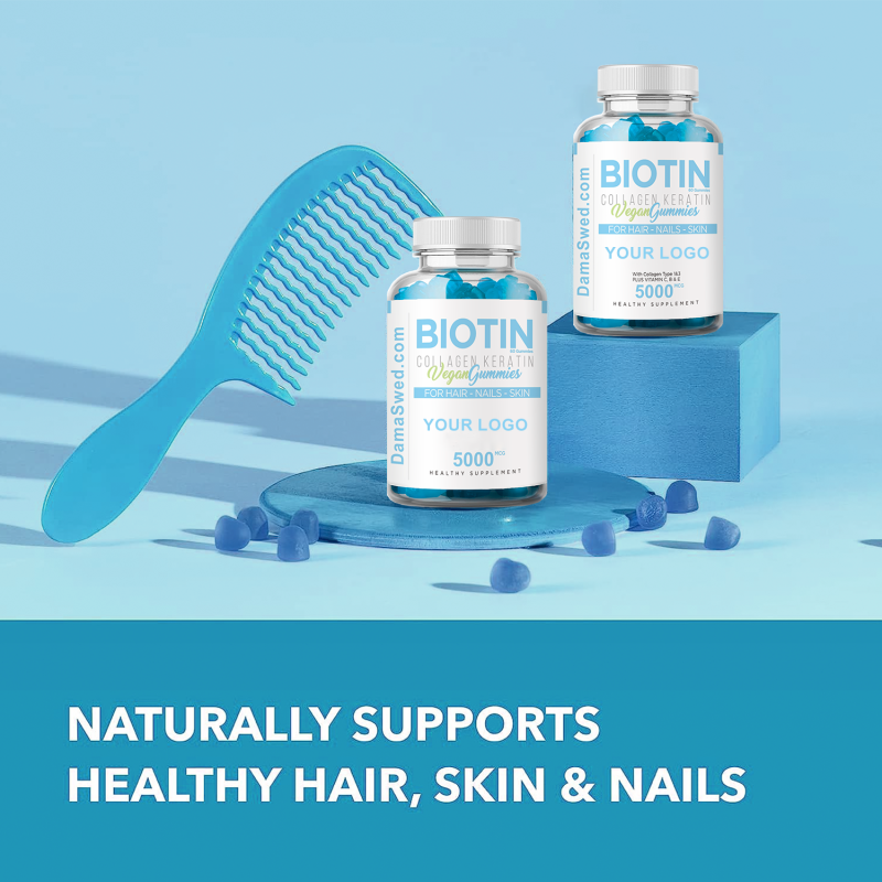 GSH Supplement Gummies Supplier - OEM Hair Whitening Biotin