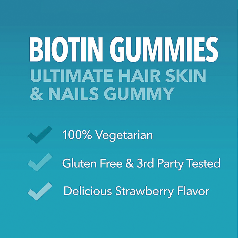 GSH Supplement Gummies Supplier - OEM Hair Whitening Biotin