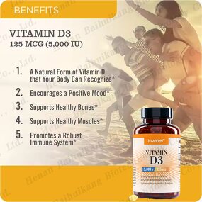 Vitamin D3 Softgel Manufacturer - for Immune Health & Emotional Stability