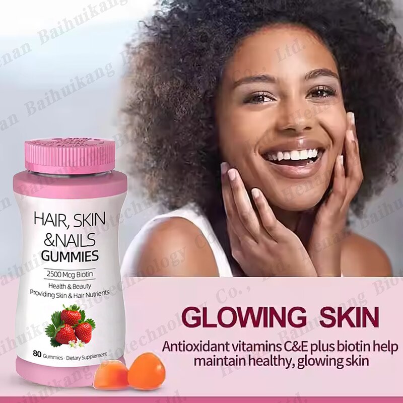 Biotin Gummies Manufacturer - Hot Sale Halal Lash Collagen Beauty Vitamins