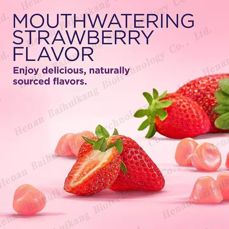 Biotin Collagen Gummies Manufacturer - Private Label Halal Strawberry Flavor