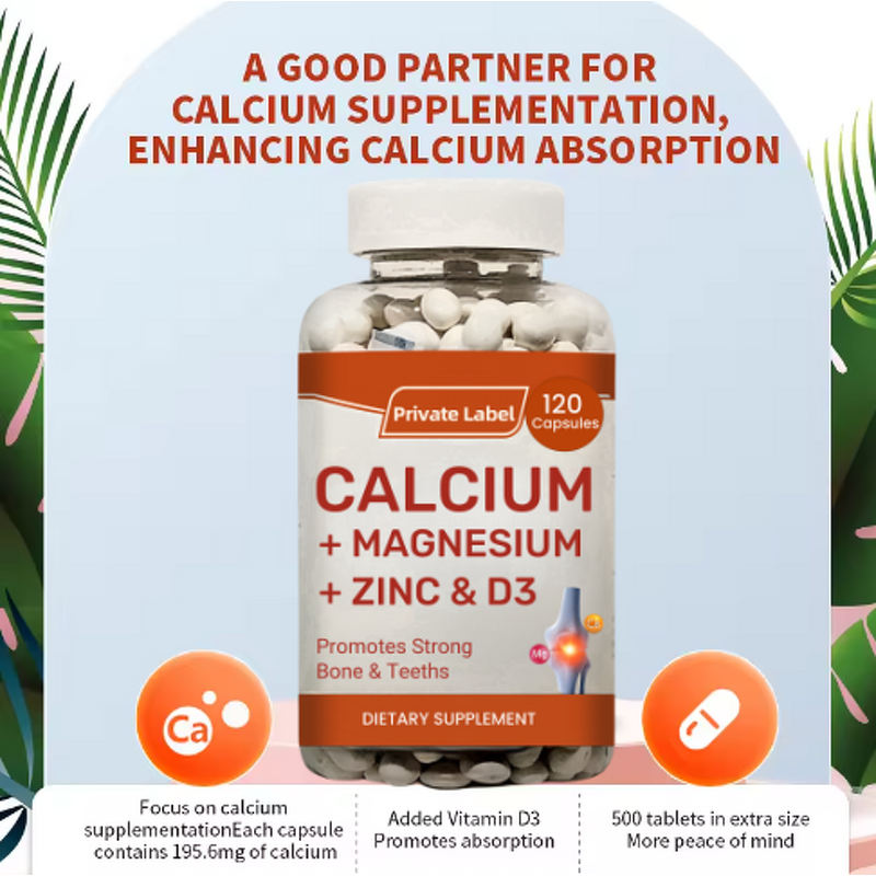 Calcium Capsule Manufacturer - Hot Sale with Vitamin D for Bones & Muscles