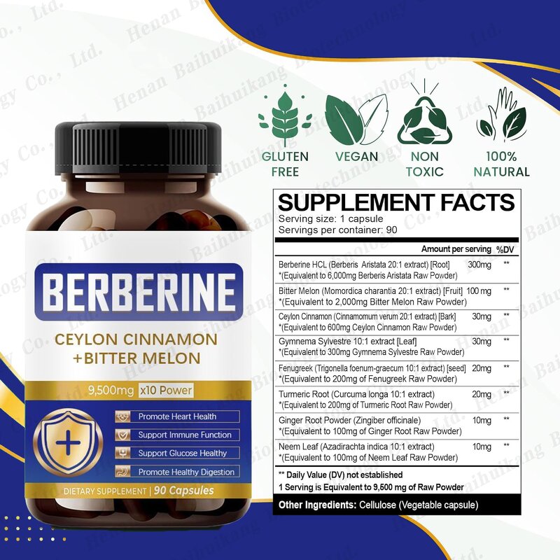 Berberine Capsules Manufacturer - Factory Wholesale Phytosome for Glucose