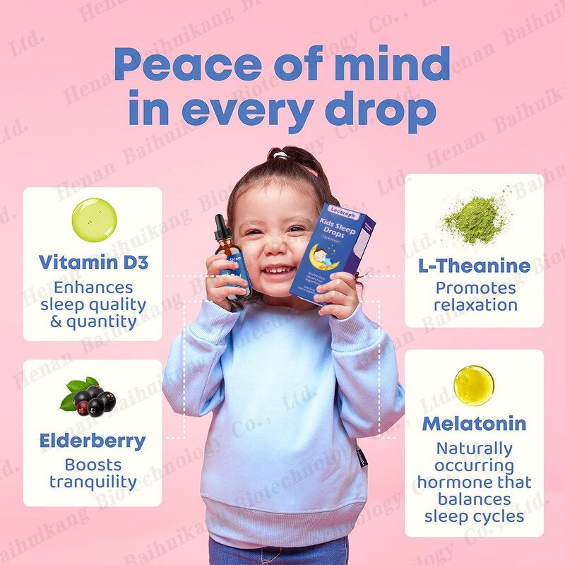 Melatonin Liquid Drop Manufacturer - Hot Sale 3mg Fast Acting for Kids