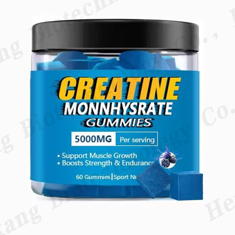 Creatine Gummies Manufacturer - OEM 5000mg Blue Raspberry Monohydrate