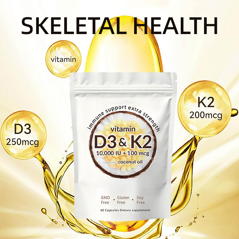 Vitamin D3 K2 Softgel Manufacturer - 10000 IU for Immune & Bone Health